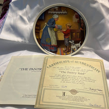 Load image into Gallery viewer, Vtg Bradford Exchange Norman Rockwell Plate 1986 The Pantry Raid 8.2" Mothers Day (Pre-owned)