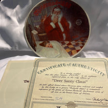 Load image into Gallery viewer, Vtg Bradford Exchange Norman Rockwell Plate Christmas 1986 Deer Santy Claus (Pre-owned)