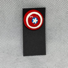 Load image into Gallery viewer, USA Captain America Brooch Shield Resin Top Hat Cabochon Lapel Pin Brooch
