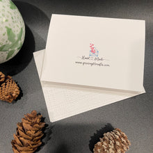 Load image into Gallery viewer, Plaid Embossed Holiday Cards, White Holiday Cards Set, Handmade Elegant Greeting Cards, Textured Stationery, Minimalist