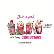 Load image into Gallery viewer, Just A Girl Who Loves Christmas Design Trendy Iron-on Heat Transfer
