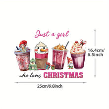 Load image into Gallery viewer, Just A Girl Who Loves Christmas Design Trendy Canvas Tote Bag Customizable Iron-On Graphic