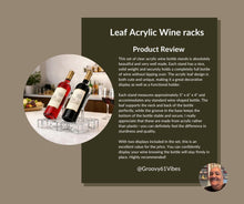 Load image into Gallery viewer, Aidmi Clear Acrylic Wine Rack, Modular Stackable Countertop Wine Bottle Holder with Leaf Shaped Support, Multi Purpose Versatile Wine Display Stand for Home Bar Party Daily Organizing (2pcs)