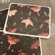 Load image into Gallery viewer, Floral Moon Butterflies Foldover Unique Handmade Greeting Cards & Notecards Blank inside with Envelope
