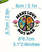 Load image into Gallery viewer, Make Love Not War Peace Floral Design Trendy Iron-on Heat Transfer