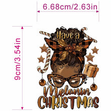 Load image into Gallery viewer, Have A Melanin Christmas Design Trendy Iron-on Heat Transfer