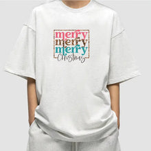 Load image into Gallery viewer, Merry, Merry Christmas Design Trendy Iron-on Heat Transfer