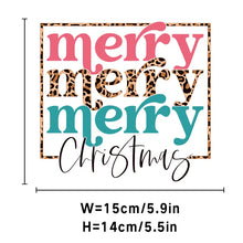 Load image into Gallery viewer, Merry, Merry Christmas Design Trendy Iron-on Heat Transfer