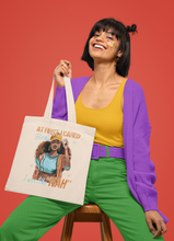 Load image into Gallery viewer, At First I Cared but Then Design Trendy Canvas Tote Bag Customizable Iron-On Graphic