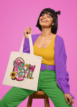 Load image into Gallery viewer, Pink Cowgirl Boots Design Trendy Canvas Tote Bag Customizable Iron-On Graphic