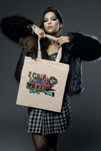 Load image into Gallery viewer, I can Totally Make That Mix Design Trendy Canvas Customizable Iron-On Graphic Tote Bag