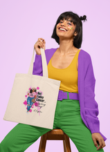 Load image into Gallery viewer, Not Today Cancer Awareness Pink Ribbon Design Trendy Canvas Tote Bag Customizable Iron-On Graphic