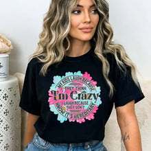 Load image into Gallery viewer, Because They Think I'm Crazy Design Trendy Iron-On Heat Transfer