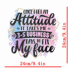 Load image into Gallery viewer, Once I get an Attitude Design Trendy Canvas Tote Bag Customizable Iron-On Graphic
