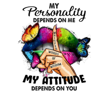 Load image into Gallery viewer, My Personality Depends on Me Design Trendy Canvas Tote Bag Customizable Iron-On Graphic