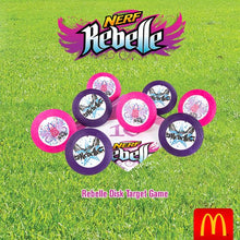 Load image into Gallery viewer, McDonald's 2015 Happy Meal Nerf Pink Rebelle Flying Disc Target Game Toy #5