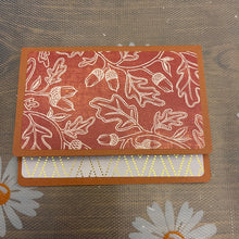 Load image into Gallery viewer, Fall Acorns Unique Handmade Greeting Cards Notecards Blank inside with Envelope