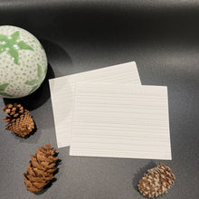 Load image into Gallery viewer, Ribbon Lace Scallops Embossed Holiday Cards, White Holiday Cards Set, Handmade Elegant Greeting Cards, Textured Stationery, Minimalist