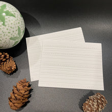 Load image into Gallery viewer, Ribbon Lace Scallops Embossed Holiday Cards, White Holiday Cards Set, Handmade Elegant Greeting Cards, Textured Stationery, Minimalist