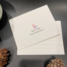 Load image into Gallery viewer, Ribbon Lace Scallops Embossed Holiday Cards, White Holiday Cards Set, Handmade Elegant Greeting Cards, Textured Stationery, Minimalist