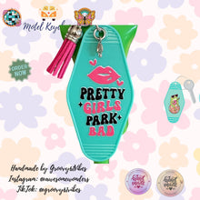 Load image into Gallery viewer, Groovy Peace Driving Motel Keychains – Retro Charm for Modern Adventures (DR1-DR12)