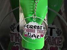 Load and play video in Gallery viewer, Inspirational Acrylic Keychains for Women | Motivational Messages with UV Stickers & Tassel 2" Circle