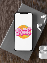 Load image into Gallery viewer, 1980's Retro Lingo Stickers - Rad 2.0" x 1.8" Die Cut