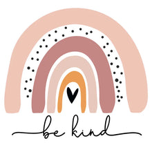 Load image into Gallery viewer, Boho Be Kind Rainbow Design Trendy Iron-on Heat Transfer