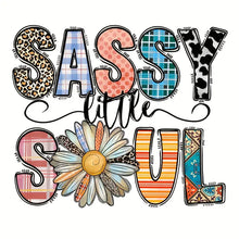 Load image into Gallery viewer, Sassy Little Soul Design Trendy Canvas Tote Bag Customizable Iron-On Graphic