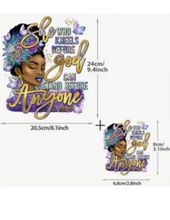 Load image into Gallery viewer, She who Kneels before God Purple Design Trendy Iron-on Heat Transfer