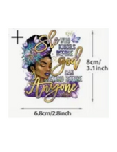 Load image into Gallery viewer, She who Kneels before God Purple Design Trendy Iron-on Heat Transfer