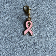Load image into Gallery viewer, Pink Ribbon Breast Cancer Awareness Charms Mobile Dust Plug Backpack Zipper Pull Tag