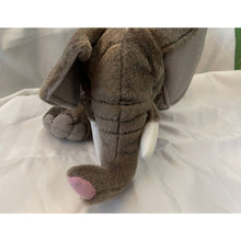Load image into Gallery viewer, Wild Republic 2012 Gray Elephant with Tusk 11" Plush Toy (Pre-owned)
