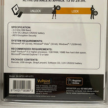 Load image into Gallery viewer, VuPoint 2012 EZ Secure Keychain USB Proximity Computer Lock