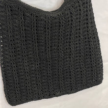 Load image into Gallery viewer, Liz Claiborne Black Crochet Purse tote (pre-owned)