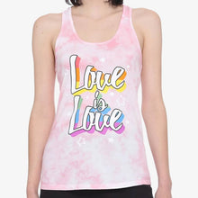 Load image into Gallery viewer, Women's Love Is Love Pink Tie-Dye Tank Top Ripple Junction