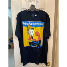 Load image into Gallery viewer, Box Lunch Captain Marvel Higher Further Faster Comic Book T-Shirt #11836175