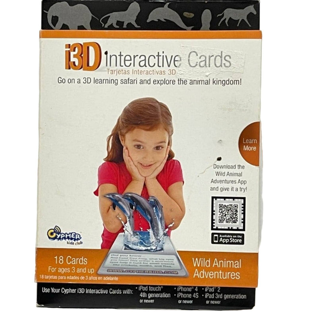 i3D Interactive Learning Cards Wild Animal Adventures 2012 Cypher Kids Club