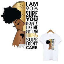 Load image into Gallery viewer, 100 percent sure I Don't Care Design Trendy Iron-on Heat Transfer