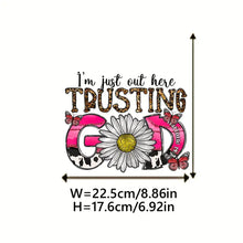 Load image into Gallery viewer, Fashion Graphic Print Out Here Trusting God Floral Design Trendy Canvas Tote Bag
