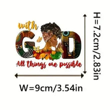 Load image into Gallery viewer, With God All Things Are Possible Design Trendy Iron-on Heat Transfer