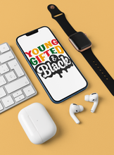 Load image into Gallery viewer, Afrocentric Stickers - Young Gifted & Black Black History 2.7" x 3.0" Die Cut