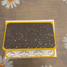 Load image into Gallery viewer, Zodiac Stars Unique Handmade Greeting Cards Notecards Blank inside with Envelope