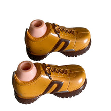 Load image into Gallery viewer, Bratz Boyz Doll Feet mustard color lace shoe sneakers (Pre-Owned)