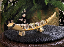 Load image into Gallery viewer, Multicolored Elephant Tusk Family Polystone Figurine 1.75" W x 4.50" H x 15.50" L