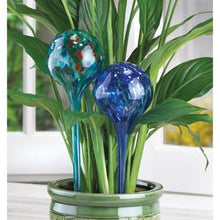 Load image into Gallery viewer, Blue Plant Watering Wizards Globe Stakes (Set of 2)