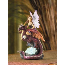 Load image into Gallery viewer, Fairy Dragon Rider Decorative Figurine 4 1/2&quot; x 4&quot; x 7 1/2&quot;

