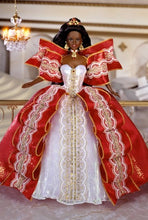 Load image into Gallery viewer, Mattel 1997 Happy Holiday Barbie Doll African American Doll #178933 10th Anniversary