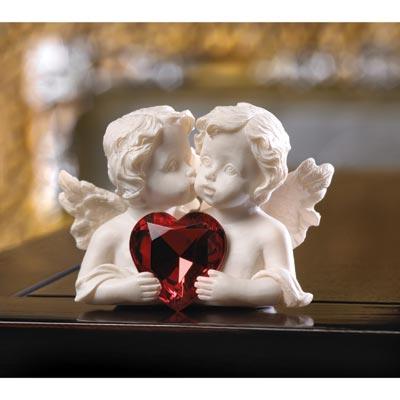 Valentine's Two In Love Cherub Figurine Polyresin