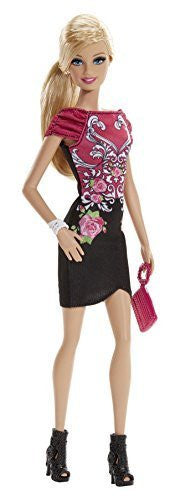 Mattel 2013 Fashionistas Barbie Doll Black And Pink Floral Dress